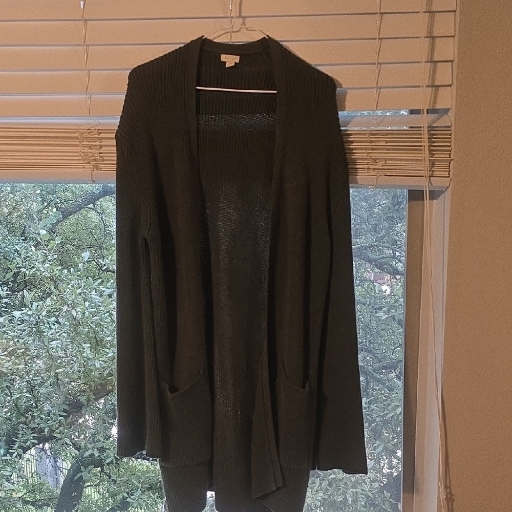 Hinge Women's Black Open Front Cardigan